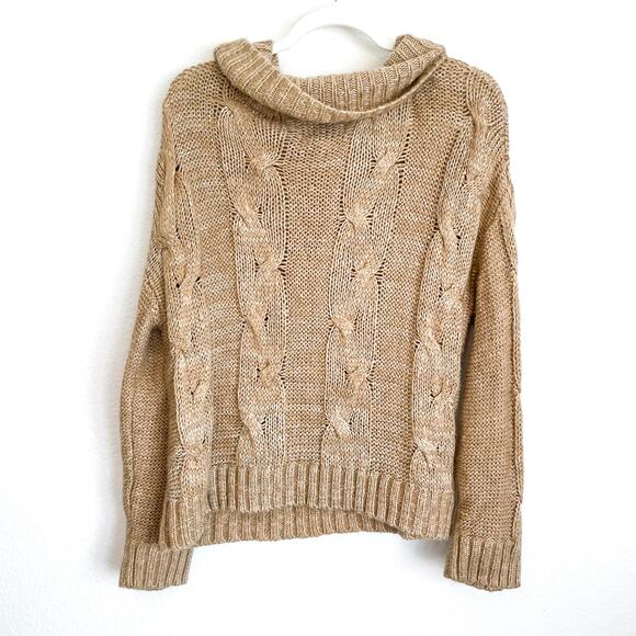 J.O.A Neutral Tan Mockneck Sweater - Picture 7 of 15